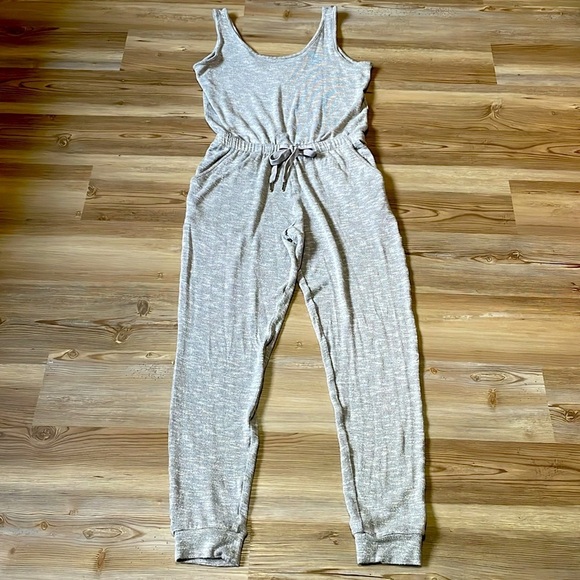 Ugg Koolaburra Sleeveless Jumpsuit Gray Drawstring waist French Terry Size S - Picture 2 of 11